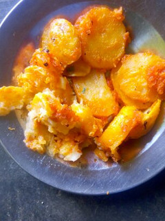 A picture of Home made viazi karai.