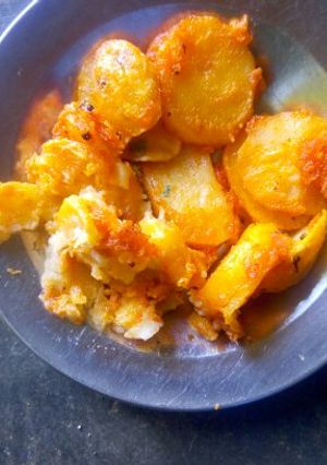 A picture of Home made viazi karai.