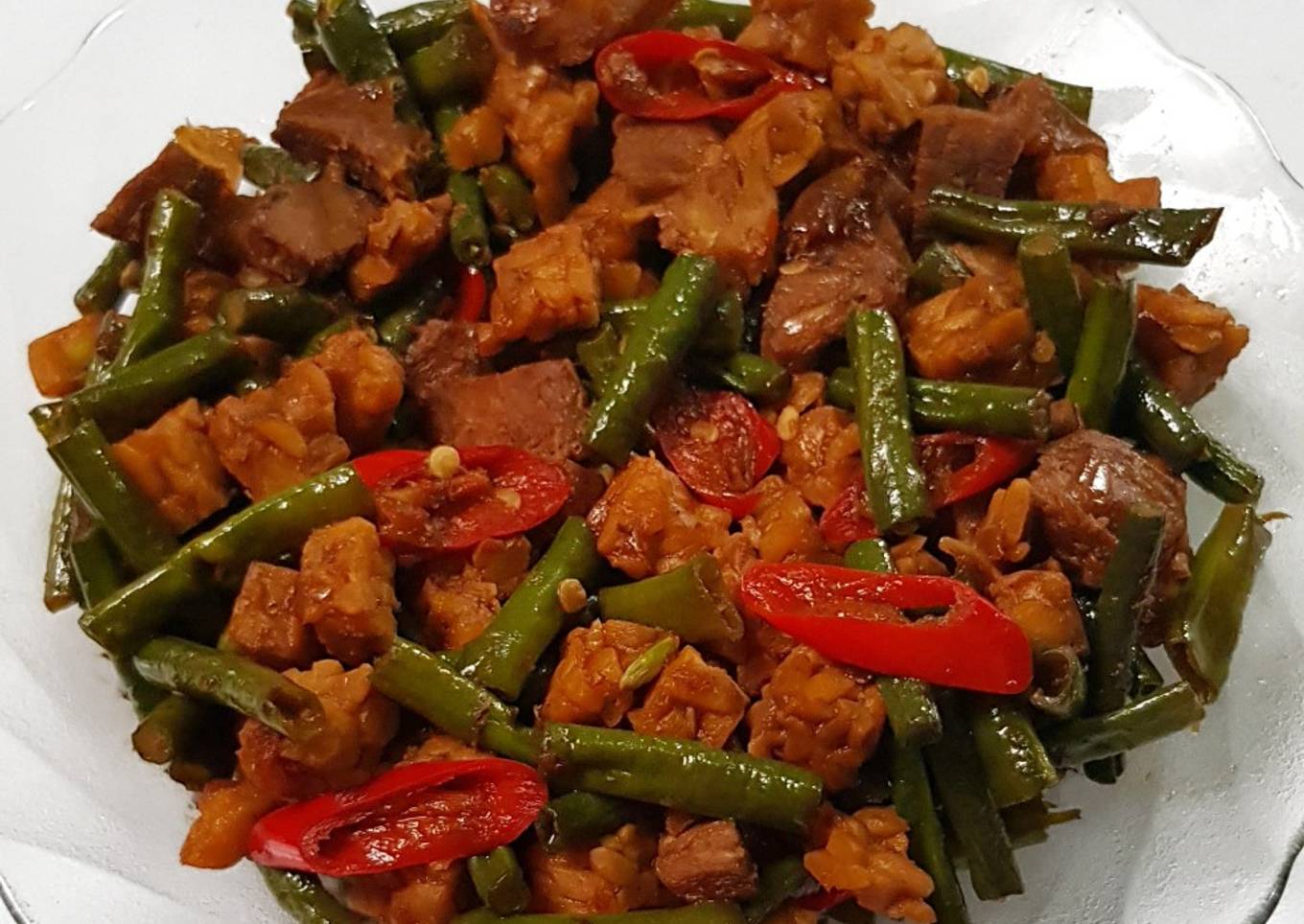 Tumis Tempe Kacang Panjang