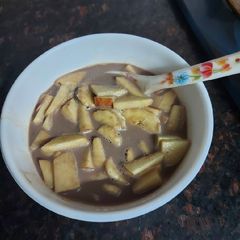 Healthy Breakfast with Milk and Fruits 💪 A picture of Healthy Breakfast with Milk and Fruits 💪.