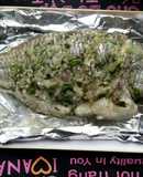 Cá rô phi nướng muối nén