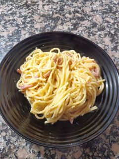 Una foto de Espaguetis carbonara