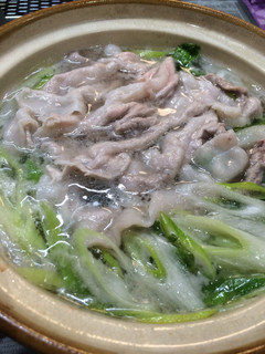 A picture of Easy Lettuce and Pork Shabu-Shabu Hot Pot.