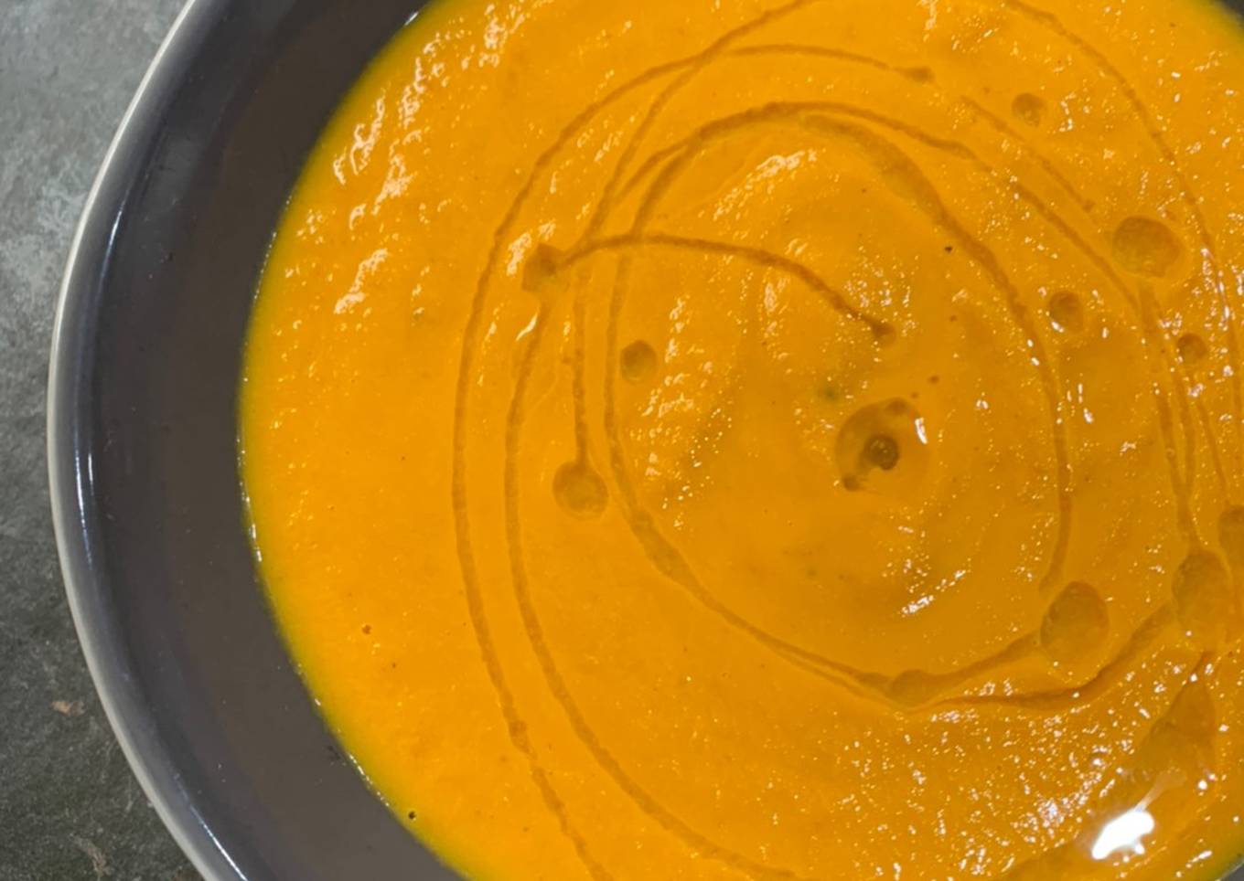 Carrot and chorizo soup
