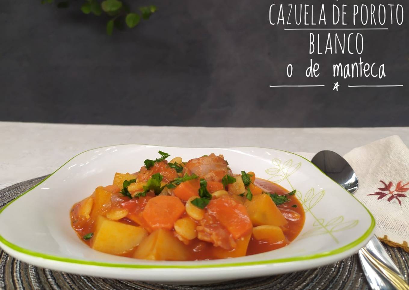 Cazuela de poroto blanco o de manteca 🍲
