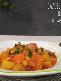 Una foto de Cazuela de poroto blanco o de manteca 🍲