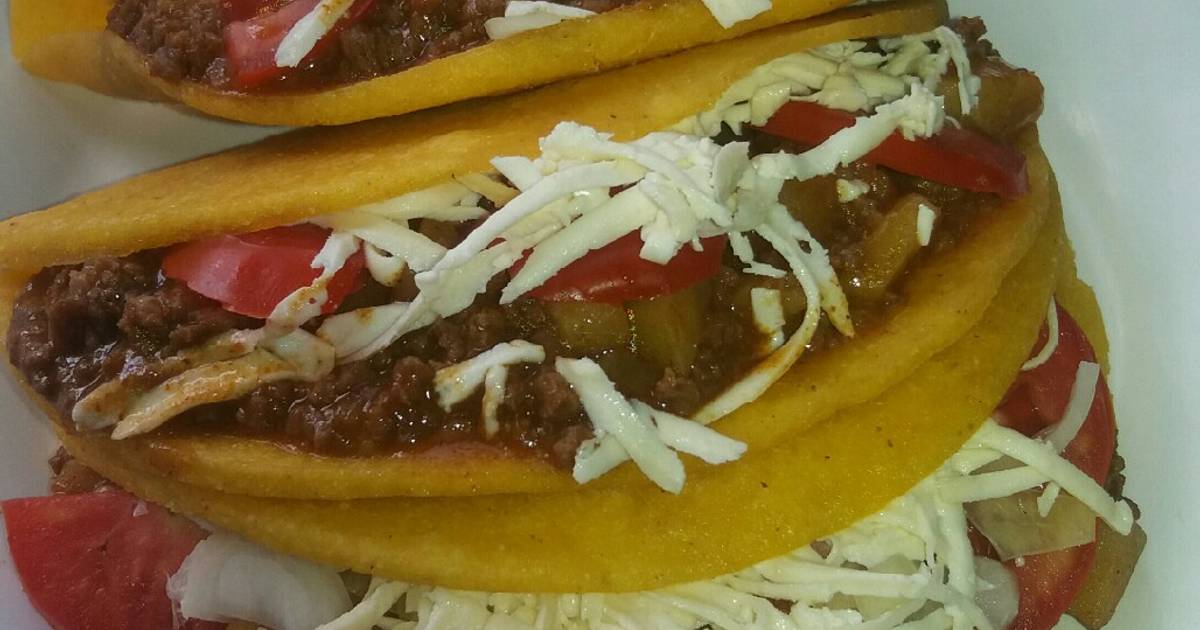 Tacos de carne molida 166 recetas caseras Cookpad