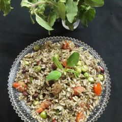 A picture of Basil pesto rice.