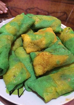 Foto resep Dadar gulung isi pisang & selai kacang