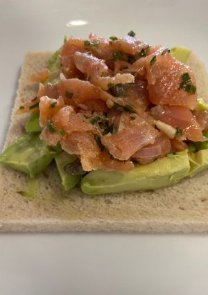 Une photo de Tartines saumon fumé et avocat