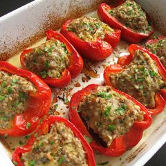 A picture of ‘Golubtsi’ Stuffed Capsicums.