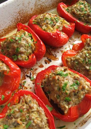 A picture of ‘Golubtsi’ Stuffed Capsicums.