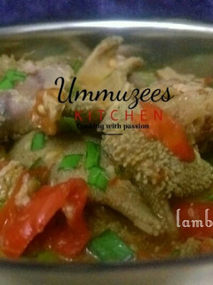 A picture of Lamb And tomato tripe.