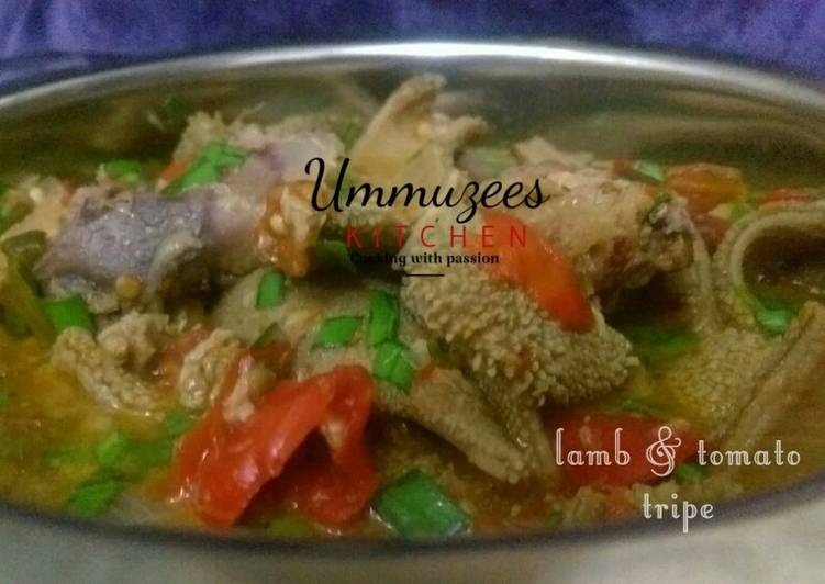 Lamb And tomato tripe