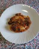 Solomillos de pollo con verduras y champiñón