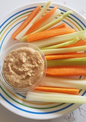 Una foto de Hummus súper rápido