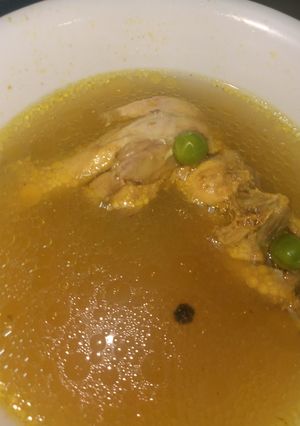 A picture of Healthy chicken soup for baby.
