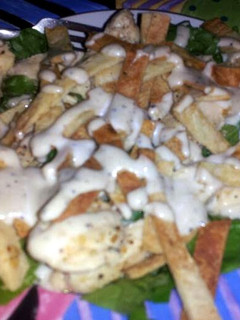 A picture of Chicken Caesar Salad.