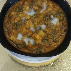 A picture of Turnip with spinach.
