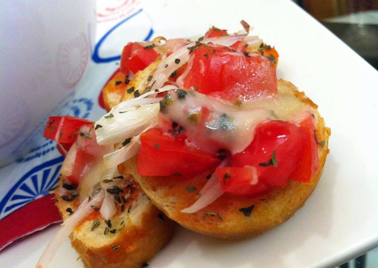 Steps to Prepare Super Quick Tomato Basil Bruschetta