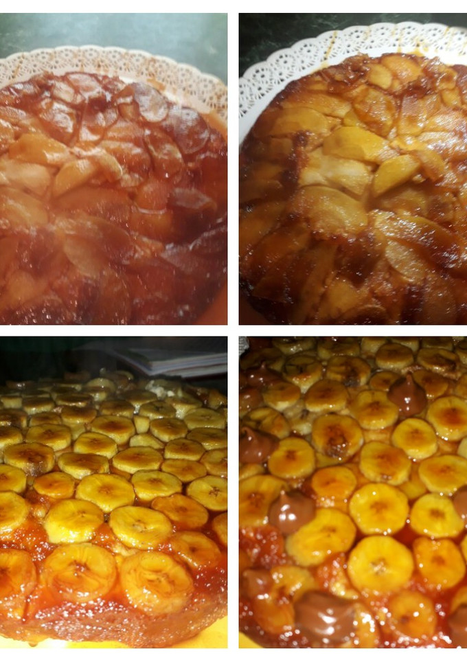 Una foto de Tarta de manzana verde 🍏y de banana🍌 (con masa quebrada)