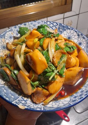 三杯杏鮑菇 的食譜成品照片