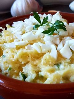 Una foto de Bacalao ajoarriero al estilo de Cuenca