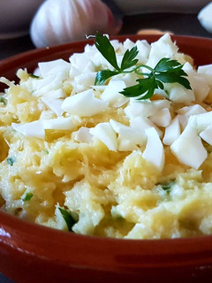 Una foto de Bacalao ajoarriero al estilo de Cuenca