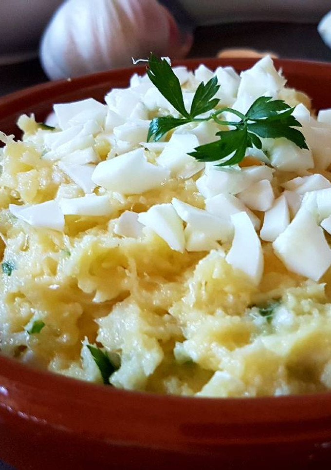 Una foto de Bacalao ajoarriero al estilo de Cuenca