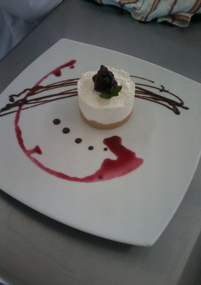 Una foto de Cheesecake sin hornear