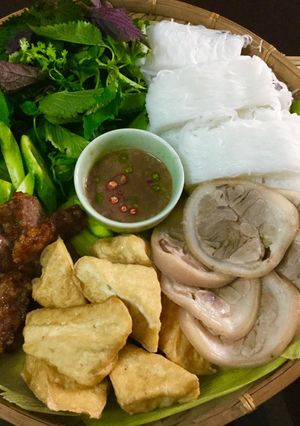 Hình của món Bún đậu.