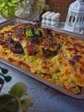 Chicken Veggie Cheesy Baked Rice