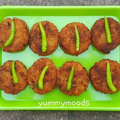 A picture of Poha Aloo Cheese Cutlet.