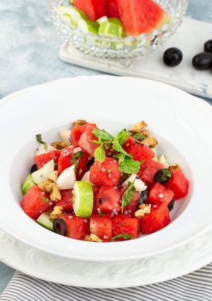 Hình của món Salad dưa hấu.