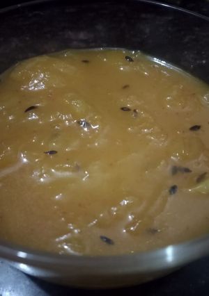 A picture of Kachche Aam ki Sabzi.