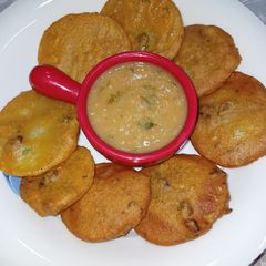 A picture of Pomegranate Potato Fritters.