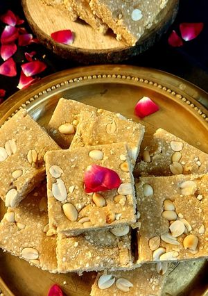 A picture of Til Jaggery Peanuts Burfi.