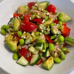 A picture of Chicken Salad With a Balsamic Dressing 🥗 🌈.
