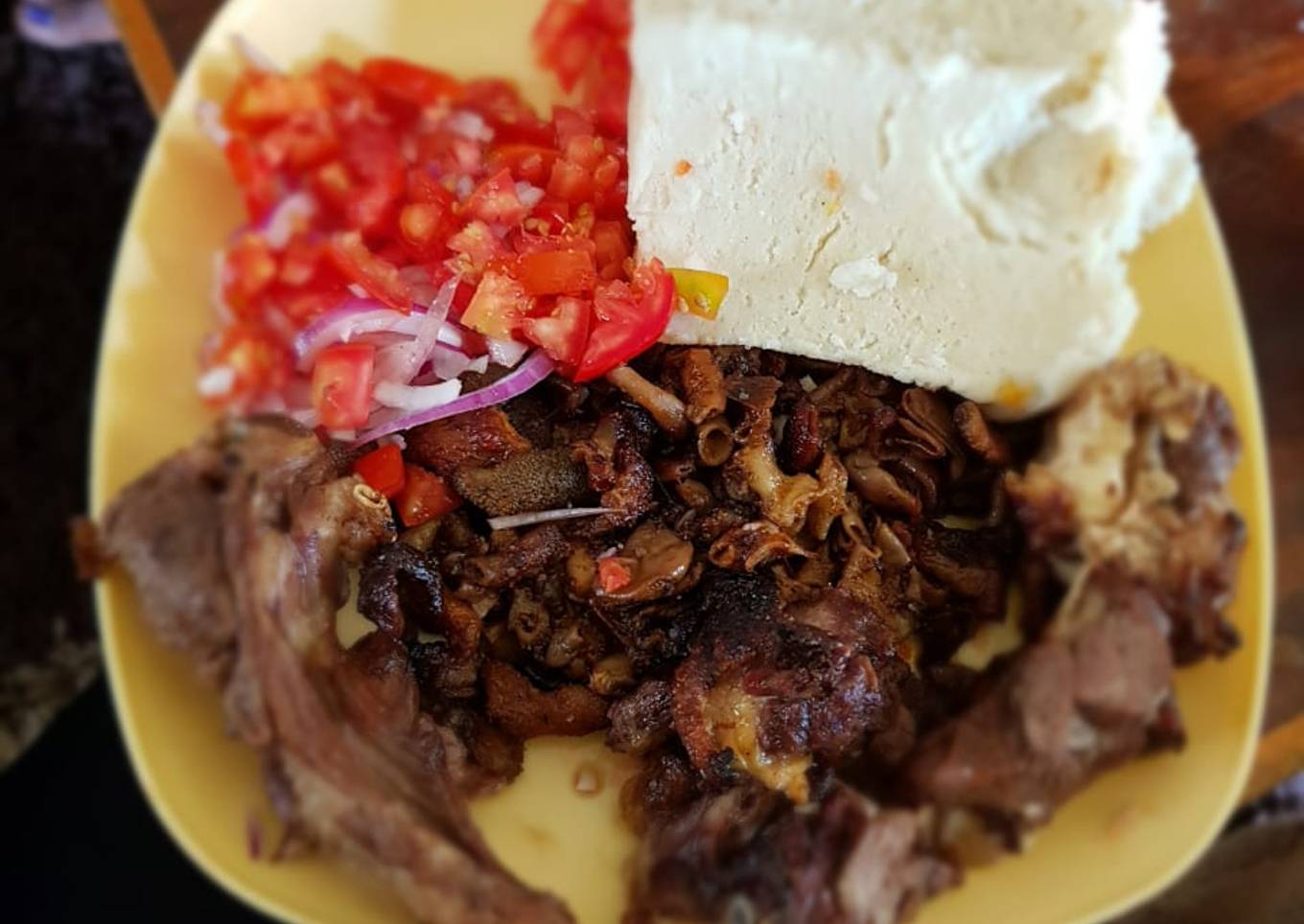 Meat mix with Ugali