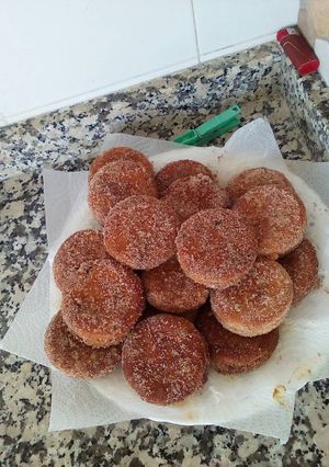 Una foto de Mis primeras galletas fritas con flan
