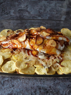 Una foto de Cola de rape al horno con pimentón