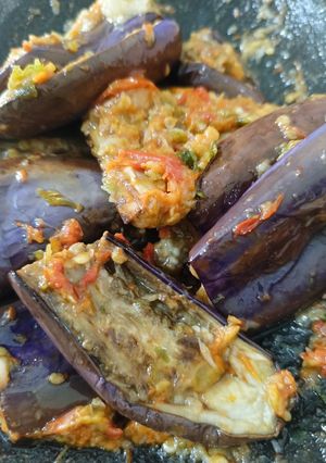Foto resep Terong panggang geprek sambal bawang