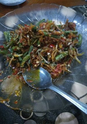 Foto resep Ikan teri kacang panjang goreng