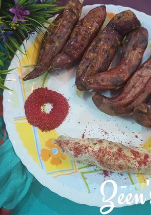 A picture of Roasted Sweet Potatoes with Sumac.