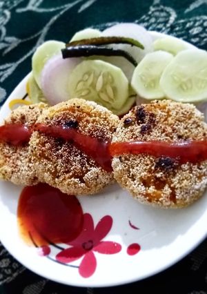 A picture of Aloo poha tikki.