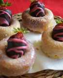Donuts de leche condensada y fresa