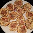 Florcitas de jamón, queso y tomate