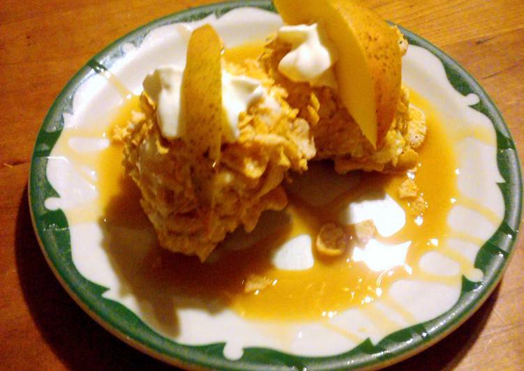 Recipe of Super Quick Homemade Carmel Frosted Flake Vanilla Ice Cream