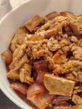 Tofu Beef Gravels and Egg in Soy and Oyster Sauce