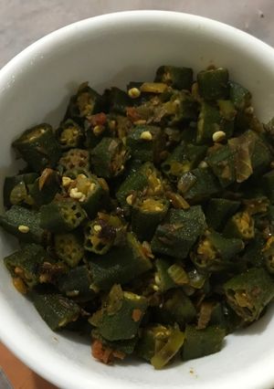 A picture of Bhindi Fry.